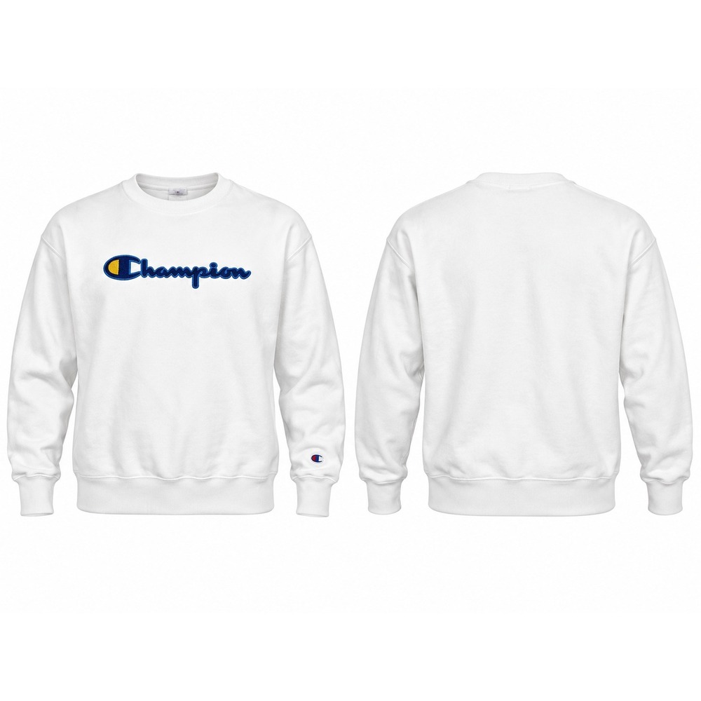 Vintage Champion Reverse Weave Sweatshirt XL White Script Logo Made in Honduras